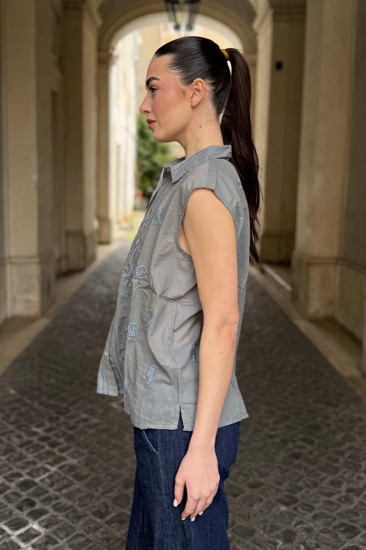 MAISON HOTEL - blusa lee - TEAL