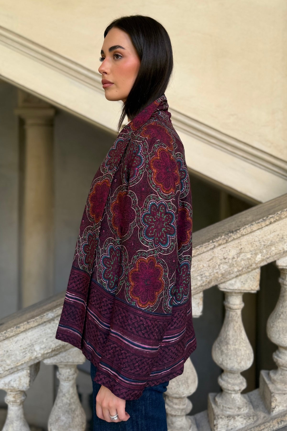 WU-SIDE - giacca kimono viscosa - AMARENA