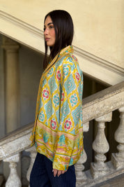 WU-SIDE - giacca kimono viscosa - GIALLO
