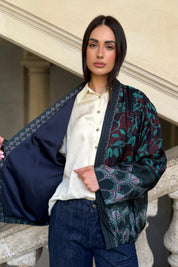 WU-SIDE - giacca bomber viscosa - BLUE VERDE