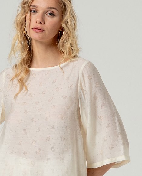 SURKANA - blusa bami manicha 3/4 - CRUDO