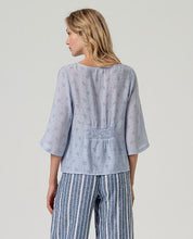 SURKANA - blusa bami manicha 3/4 - BLU POLVERE