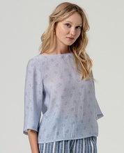 SURKANA - blusa bami manicha 3/4 - BLU POLVERE