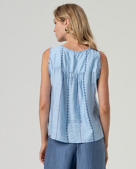 SURKANA - top inlo - CELESTE POLVERE