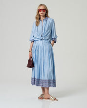 SURKANA - camicia inlo maniche 3/4 - CELESTE POLVERE