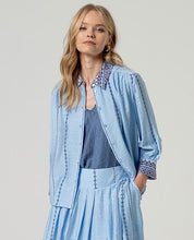 SURKANA - camicia inlo maniche 3/4 - CELESTE POLVERE