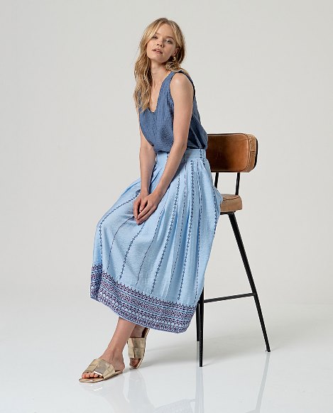 SURKANA - maxi gonna inlo - CELESTE POLVERE