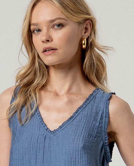 SURKANA - top inte spalline - AZUL