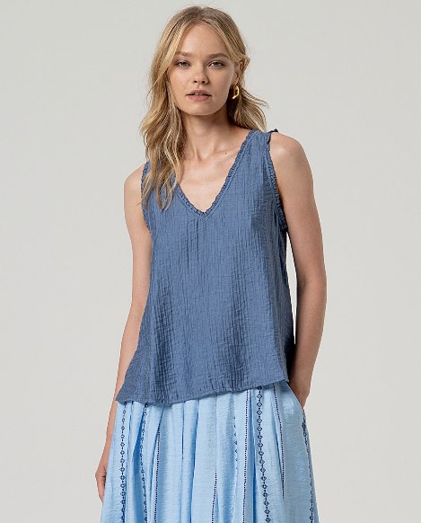 SURKANA - top inte spalline - AZUL