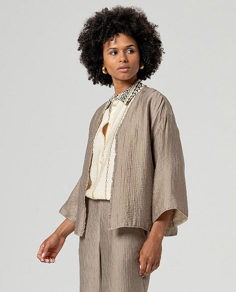 SURKANA - giacca kimono inte - SAND