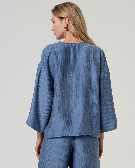 SURKANA - giacca kimono inte - AZUL