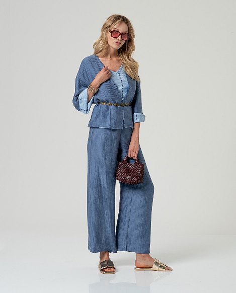 SURKANA - giacca kimono inte - AZUL