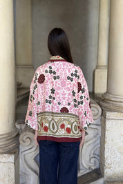 WU-SIDE - giacca kimono viscosa - ROSA