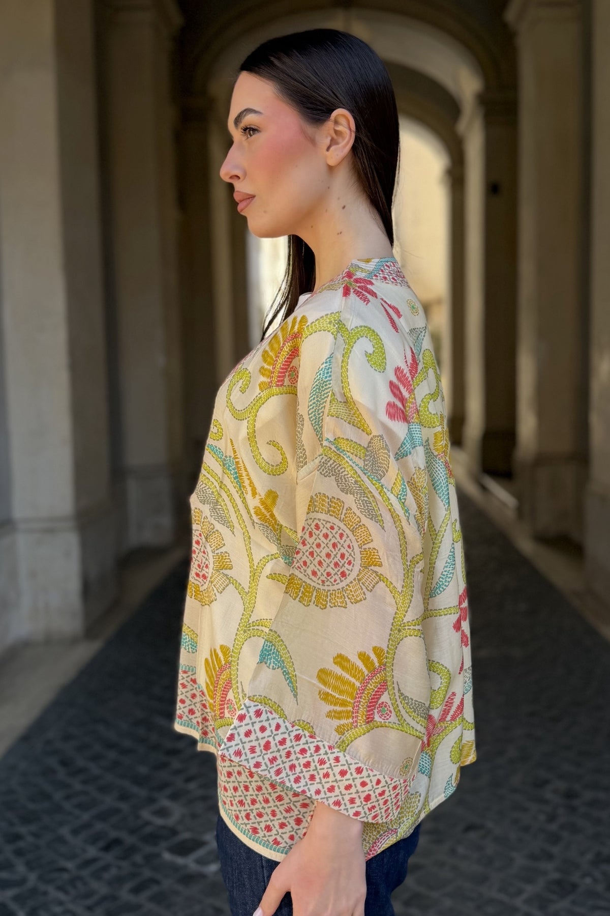 one-hundred-stars-1 - giacca kimono - GIANT KANTHA LIME