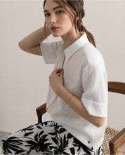 SURKANA - camicia manica corta - BIANCO