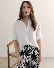 SURKANA - camicia manica corta - BIANCO