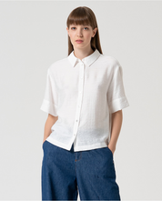 SURKANA - camicia manica corta - BIANCO