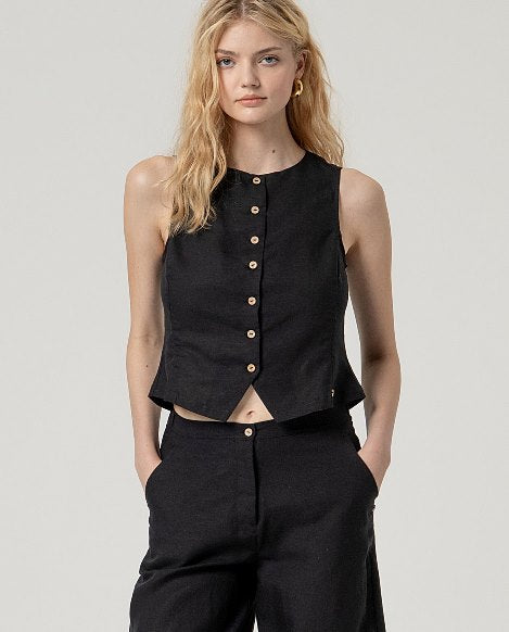 SURKANA - gilet nape - NERO