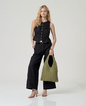 SURKANA - pantaloni nape palazzo - NERO