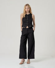 SURKANA - pantaloni nape palazzo - NERO