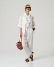 SURKANA - pantaloni nape palazzo - BIANCO