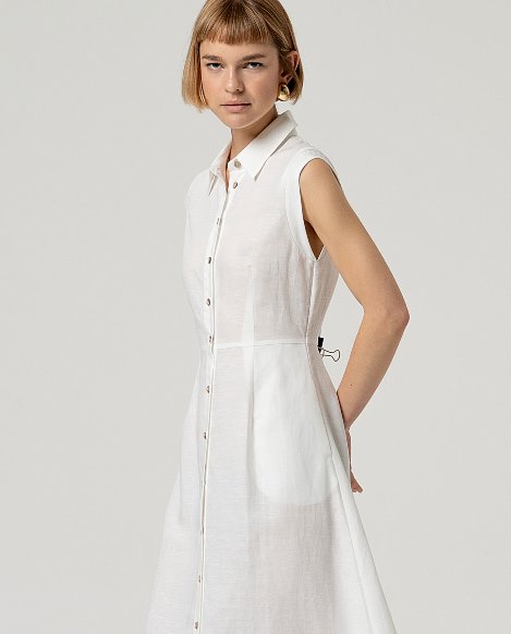 SURKANA - abito camicia nape - BIANCO