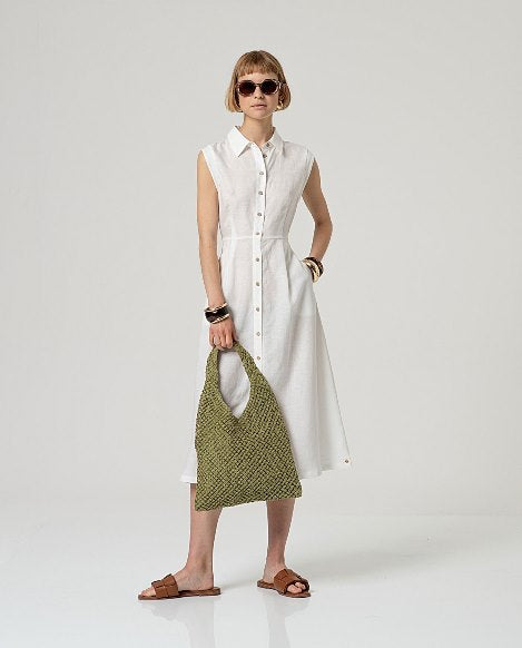 SURKANA - abito camicia nape - BIANCO