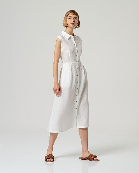 SURKANA - abito camicia nape - BIANCO