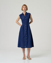 SURKANA - abito camicia nape - BLUE MARINO