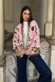 WU-SIDE - giacca kimono viscosa - ROSA