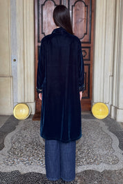 WU-SIDE - kimono velluto - BLUE