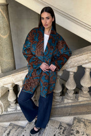 FLOW - kimono velluto paris - ottanio bronzo