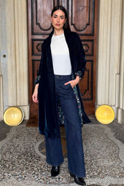 WU-SIDE - kimono velluto - BLUE