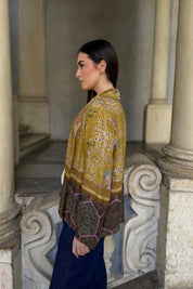 WU-SIDE - giacca kimono viscosa - SENAPE