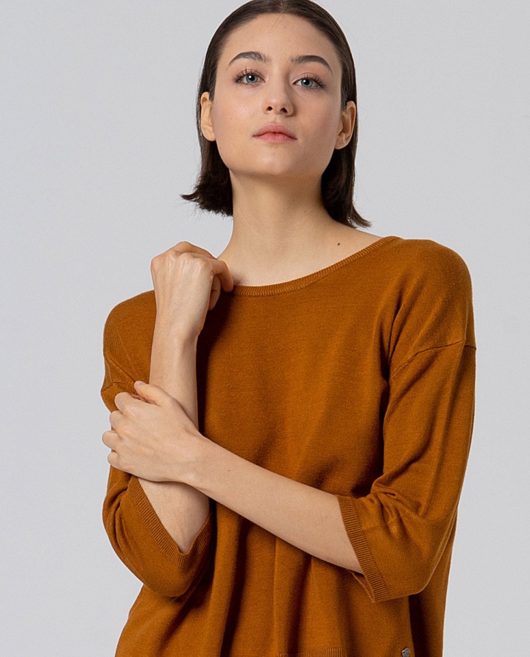 SURKANA - maglia manica 3\4 - OCRE