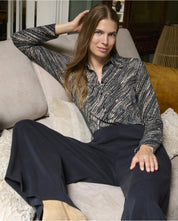 SURKANA - pantalone palazzo - NERO