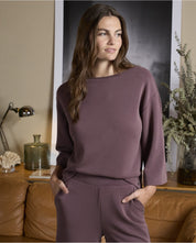 SURKANA - pantalone palazzo - MIRTILLO