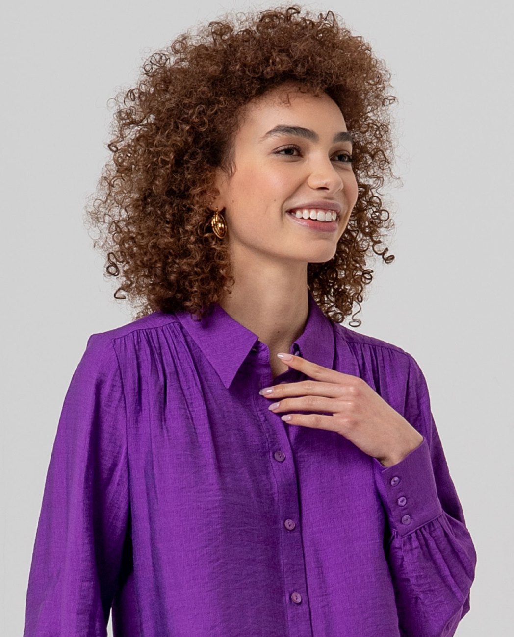 SURKANA - camicia splle a sbuffo - PORPORA
