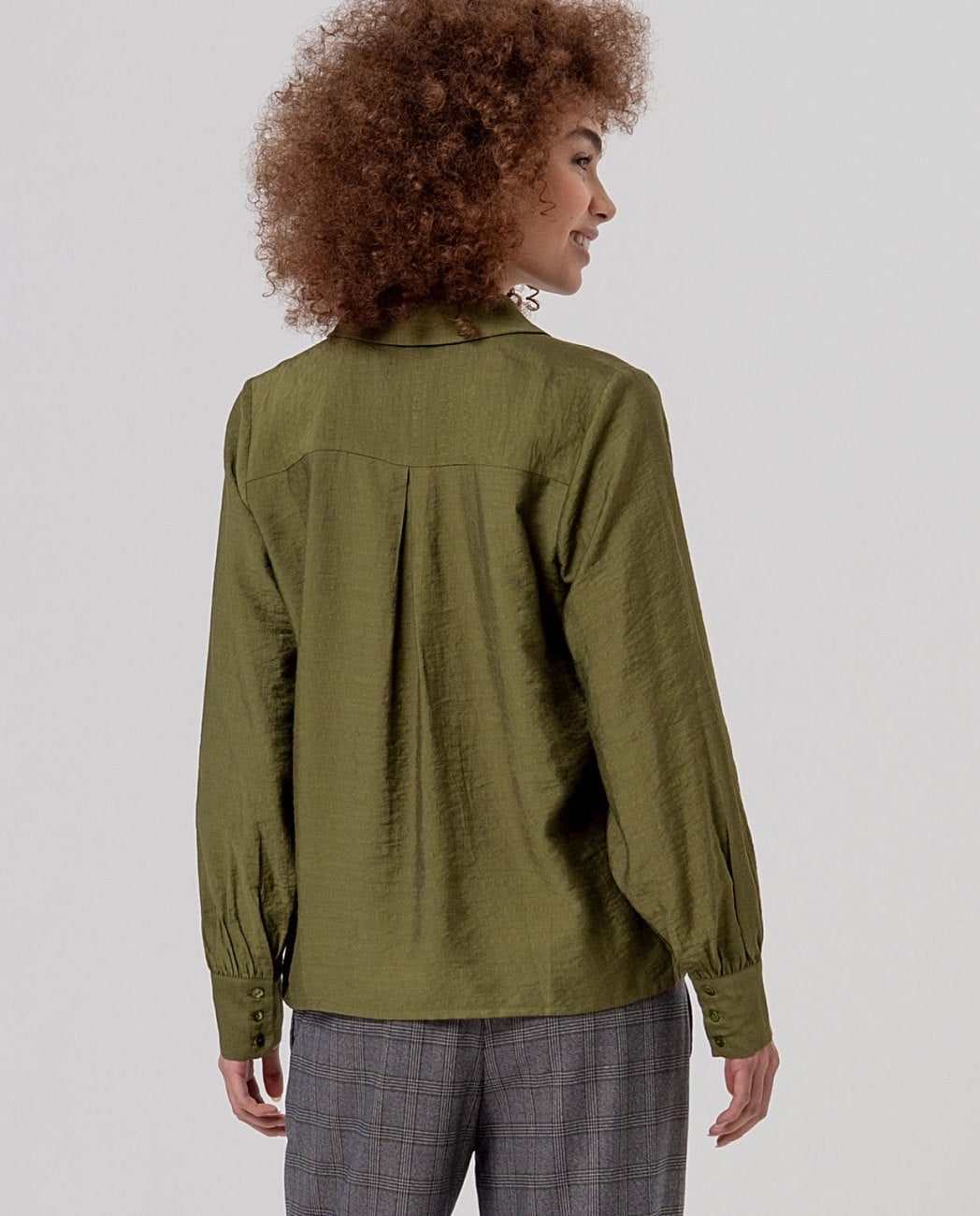 SURKANA - camicia splle a sbuffo - VERDE