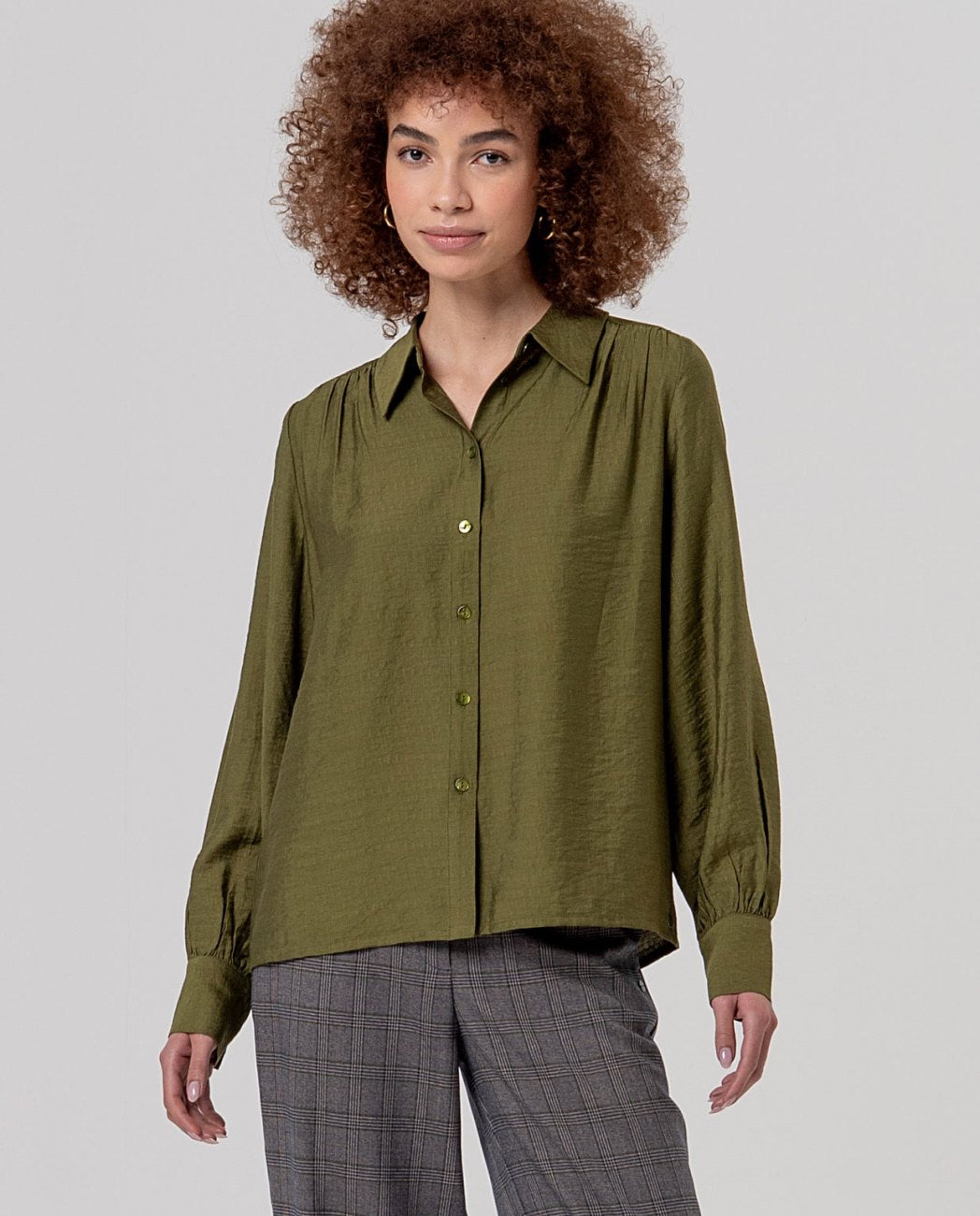 SURKANA - camicia splle a sbuffo - VERDE