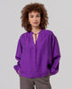 SURKANA - blusa oversize scollo v - PORPORA