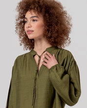 SURKANA - blusa oversize scollo v - VERDE