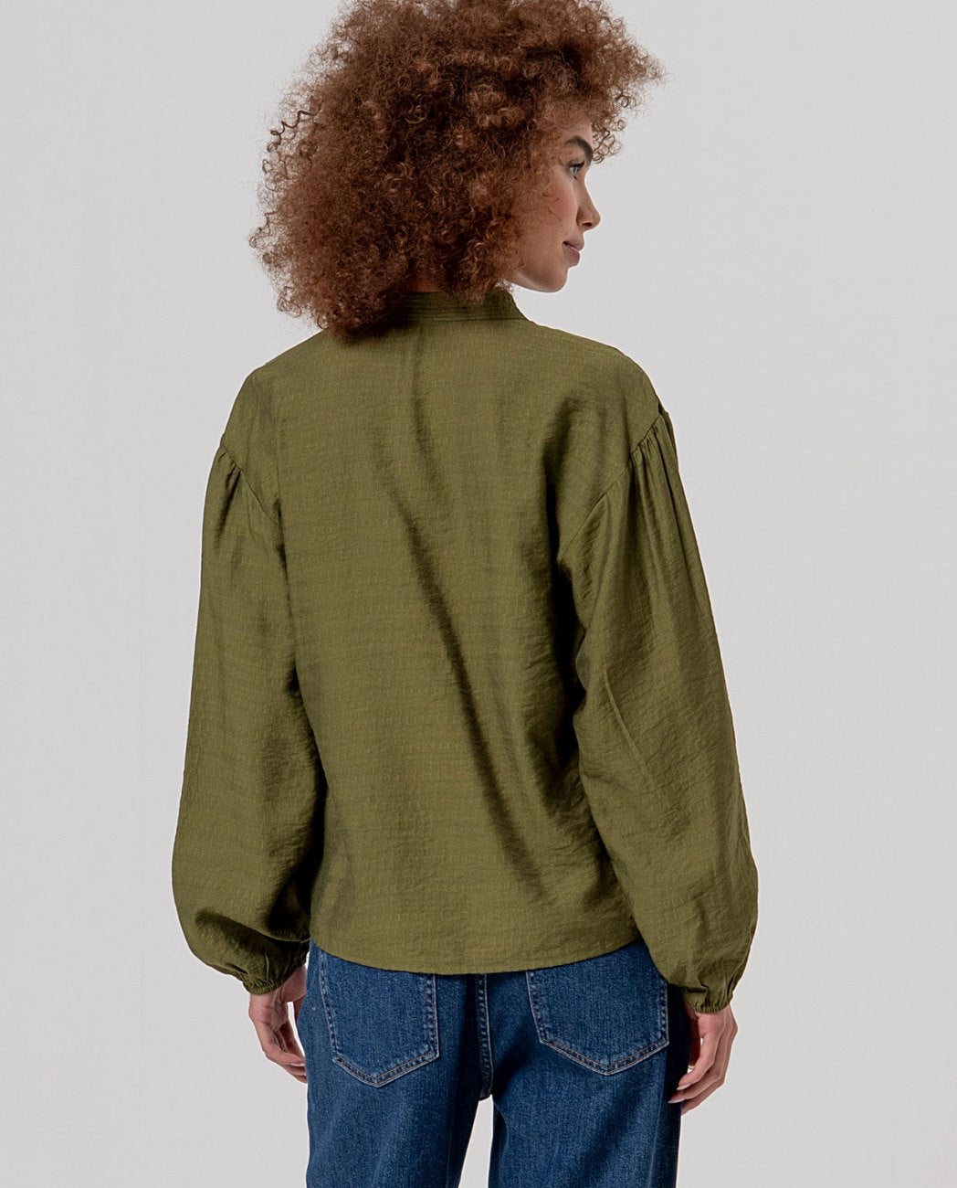 SURKANA - blusa oversize scollo v - VERDE