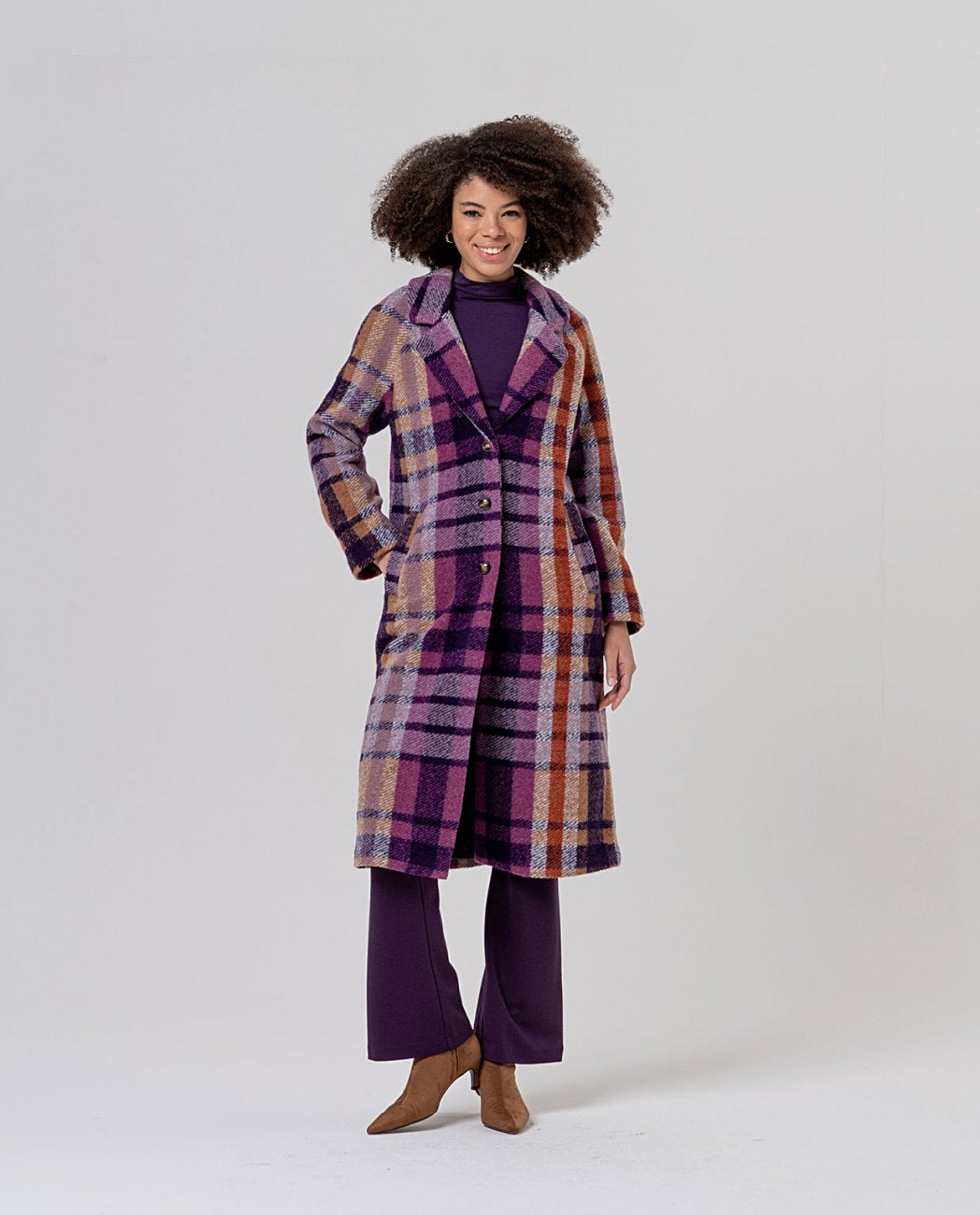 SURKANA - cappotto lungo madras - COLORS