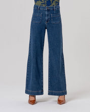 Surkana jeans a gamba ampia indigo