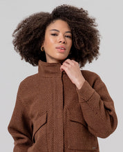 Surkana giubbotto corto spina di pesce toffee