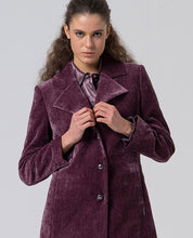SURKANA - cappotto velluto - MIRTILLO