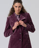 SURKANA - cappotto velluto - MIRTILLO