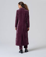 SURKANA - cappotto velluto - MIRTILLO