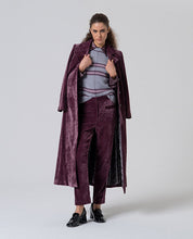 SURKANA - cappotto velluto - MIRTILLO